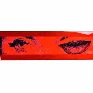 Philip Hindenach “Luscious Eyes Red” Pop Art Mixed Media Wall sculpture